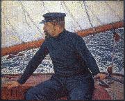 Theo Van Rysselberghe signac on his boat oil painting on canvas